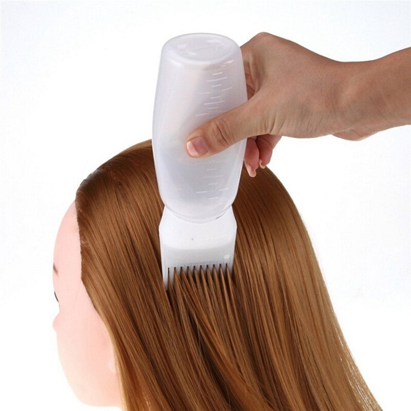 2X tintura Shampoo bottiglia pettine olio 120ML strumenti per capelli applicatore tintura per capelli pennello bottiglie strumento per lo Styling colorazione dei capelli
