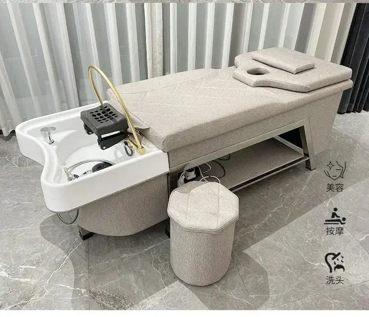 Sampo kepala pancuran kursi penata rambut sirkulasi air sampo cuci tempat tidur Salon rambut Silla peluceria Salon Furniture MQ50SC