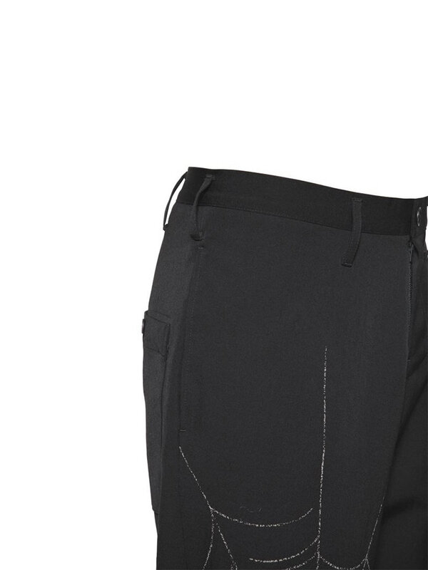 yohji yamamoto pants Unisex Cobweb yamamotos wide leg trousers owen pant dark style Casual pant for men clothing women pants