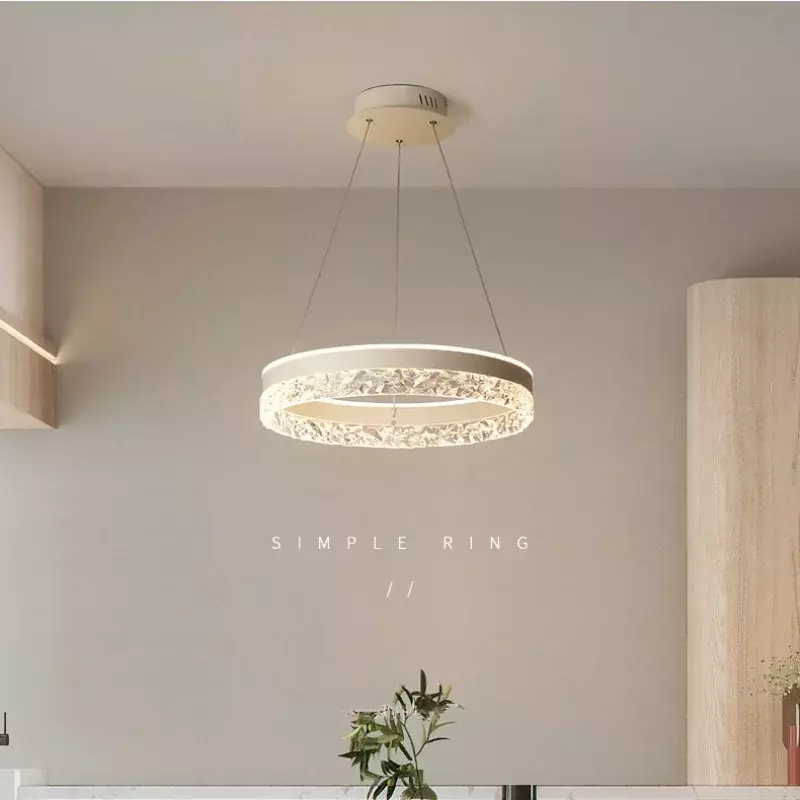 Lustres LED modernos para decoração de casa, luminária, sala de estar, sala de jantar, quarto, cozinha, lâmpada suspensa circular