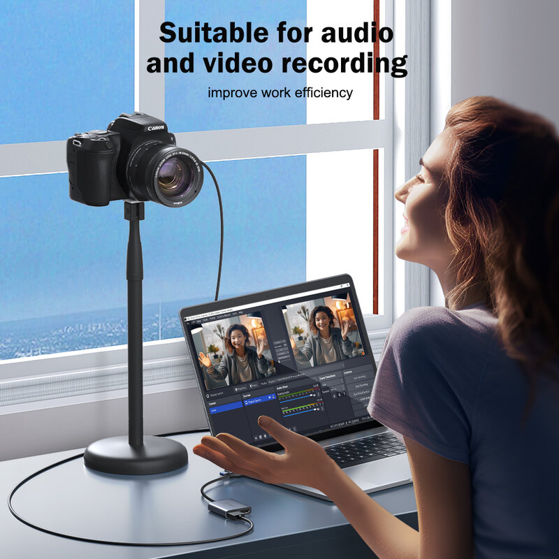 Lemorele-AC07 Video Capture Card, Compatível com HDMI e Saída, Loop Out para Live Streaming, PS4, 5, 1080P, 60Hz Saída