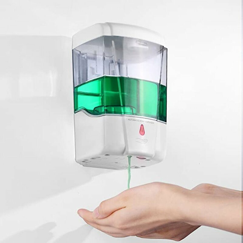 Dispensador de jabón con Sensor automático, desinfectante de manos con Gel inteligente montado en la pared, 700ml