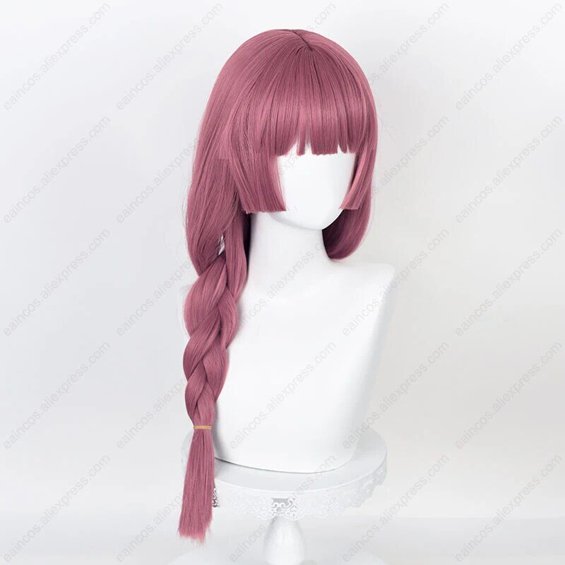 Pelucas de Cosplay de Anime Hiroi Kikuri, Pelo trenzado Rosa largo, pelo resistente al calor, fiesta de Halloween, 65cm