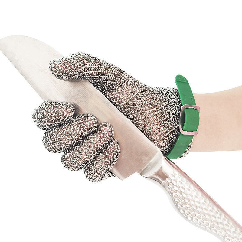 1 Stück Edelstahl handschuh schnitt fester Handschuh 304 widerstands fähiger Edelstahl draht Metallgitter Küchen metzger schnitt fest