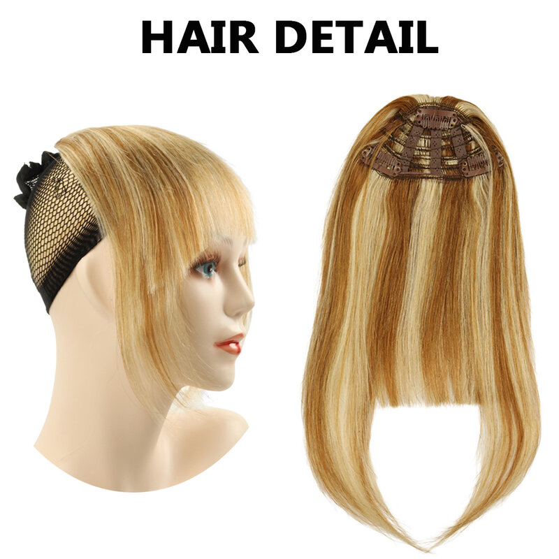 Capelli umani frangia capelli naturali 3 Clip frangia 20G 100% capelli umani frangia Clip nell'estensione dei capelli umani