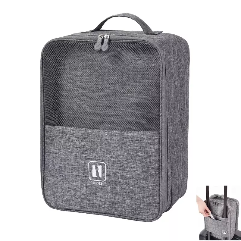 Portátil Travel Shoe Bag, armazenamento impermeável, cinza, preto, ciano, GCX01
