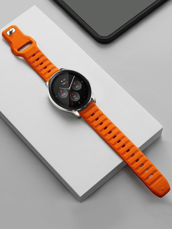 Banda de silicone para relógio Huawei, cinto macio respirável, Samsung Galaxy Watch 6, 5, 4, 3, GT3-2 Pro, Amazfit GTR 4, GTS 4, 22mm, 20mm