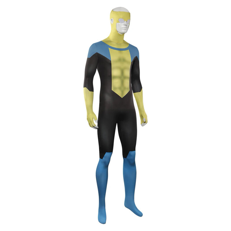 Invincible Mark Cosplay Fantasia Costume Zentai Jumpsuit Disguise Adult Men Fantasy Outfit Halloween Carnival Costumes for Man