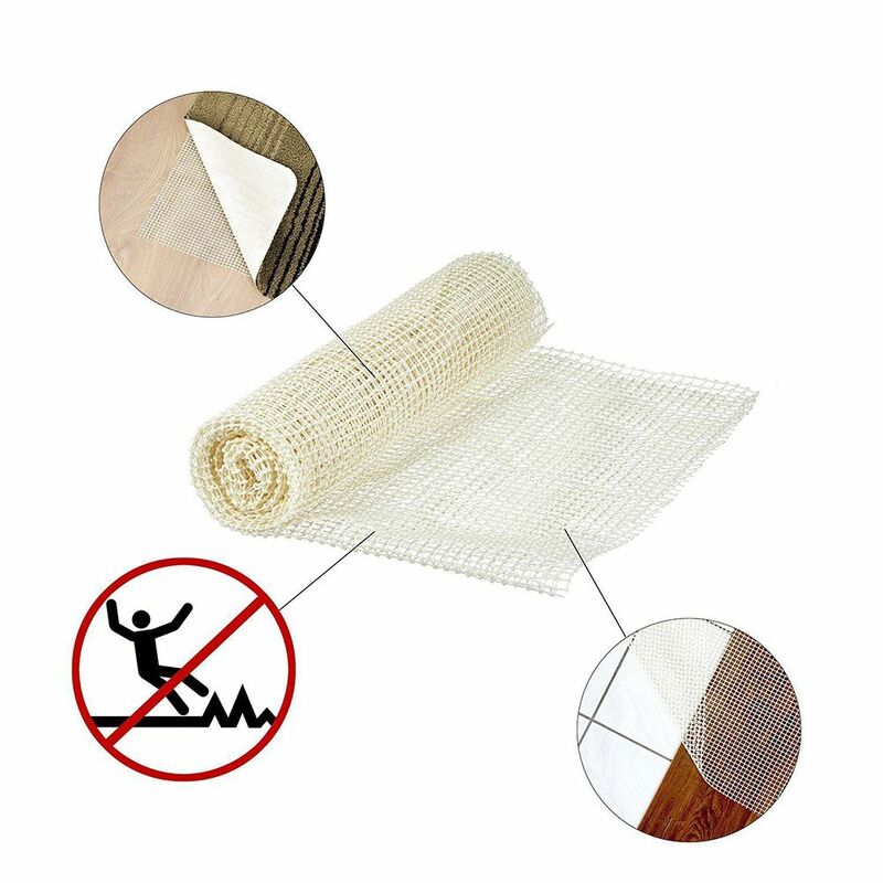 Tappetino per tappeti in rete tappetino per interni pavimento in PVC ridurre lo scivolamento forte presa Underlay bianco 1pc Base Mat cuscini per divani