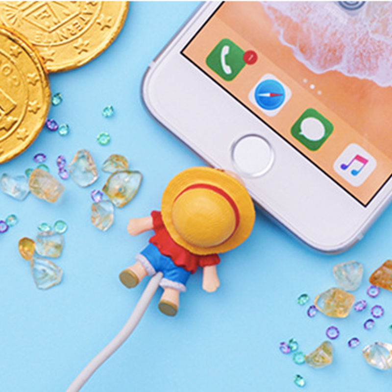 Anime ein Stück Telefon Datenkabel Schutzhülle Cartoon Zoro Chopper Ruffy süß für iPhone Samsung iPad Ladekabel Geschenk