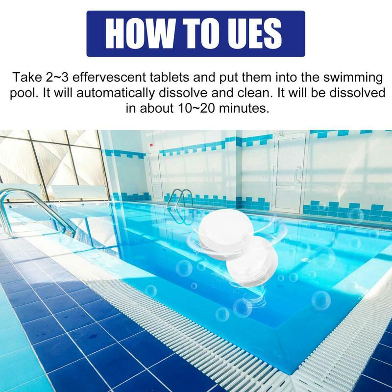 Compresse effervescenti per piscina pillole Dispenser per piscina galleggiante tubi compresse per eliminare gli odori per la pulizia della vasca e della piscina
