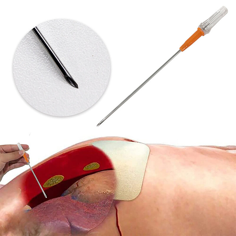 Equipo de emergencia, Kit de primeros auxilios, aguja torácica de neumotórax de tensión, aguja médica de descompresión de pecho