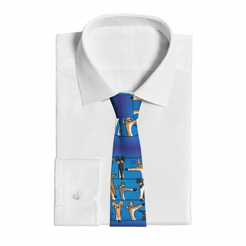 Attenzione! Articoli assortiti cravatta Unisex 8 cm levriero Whippet Lurcher cravatta per cani per uomo Skinny abbigliamento quotidiano cravatta Business