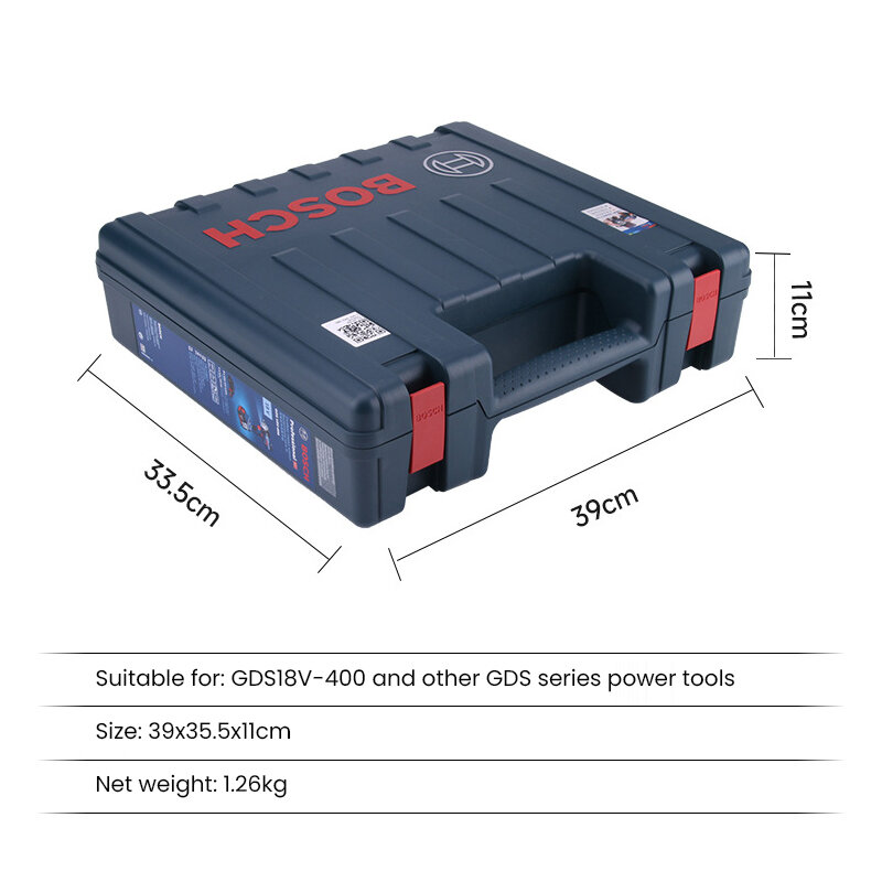Bosch-caixa de ferramentas portátil, estojo de plástico para ferramentas elétricas gsr120-li/gsb120/gds/gbh180-li/gbh180-li/gbh2-26/28, embalagem de ferramentas