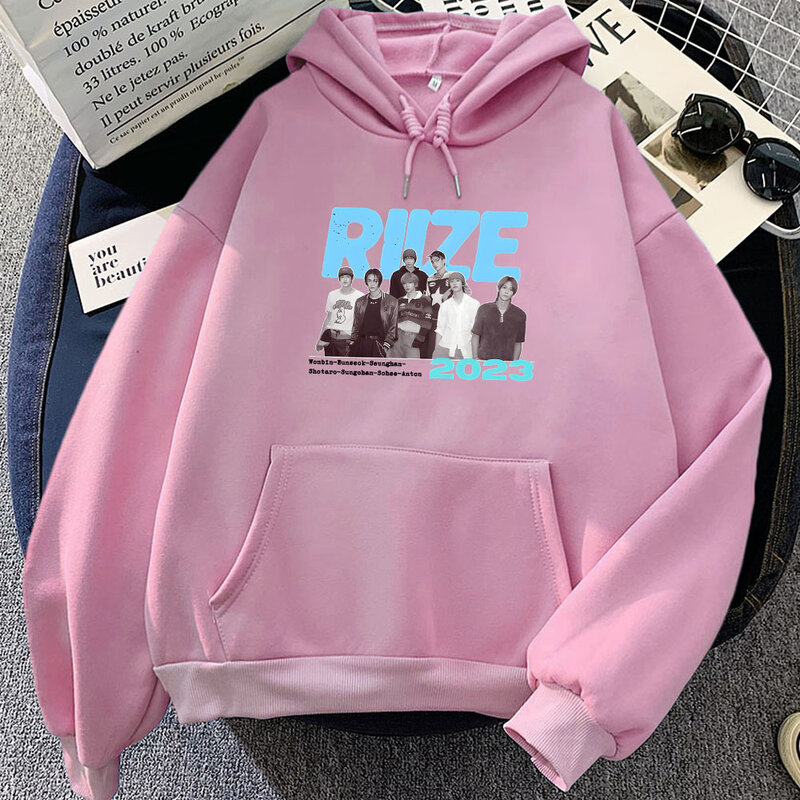 New Song Love Printing Sweatshirt para Mulheres, Kpop RiizeRise e Realize Hoodies para Fãs, Hoodies Streetwear, Roupas Femininas, 119