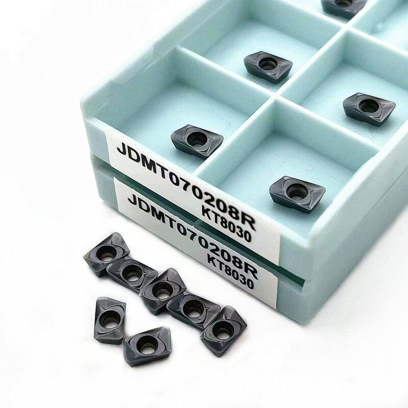 10 قطعة قطع سبائك الصلب JDMT070208R KT8030 الفولاذ المقاوم للصدأ والصلب خاص كربيد شفرة نك شفرة JDMT070208R KT8030 JDMT