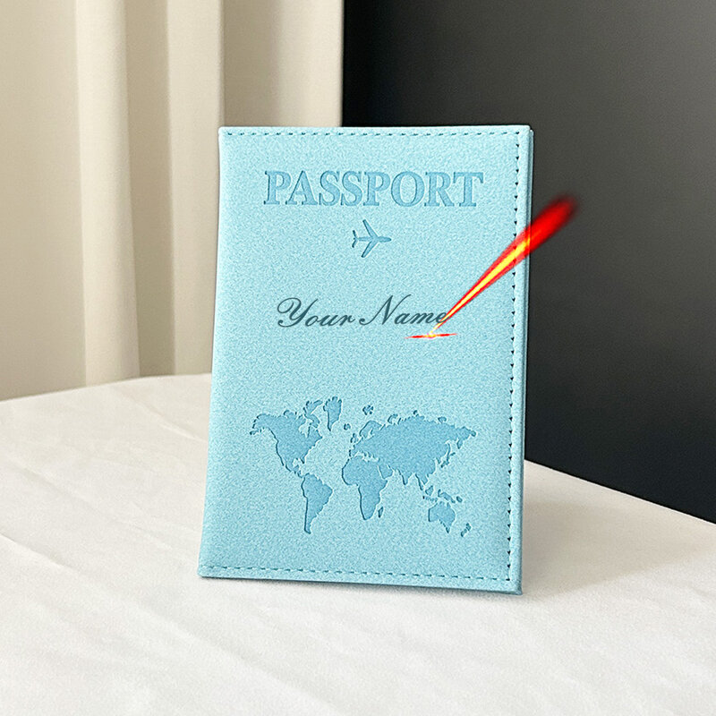 Pemegang paspor kustom sampul paspor Set perjalanan pertunangan bulan madu hadiah Valentine hadiah pesta pengantin Mr & Mrs