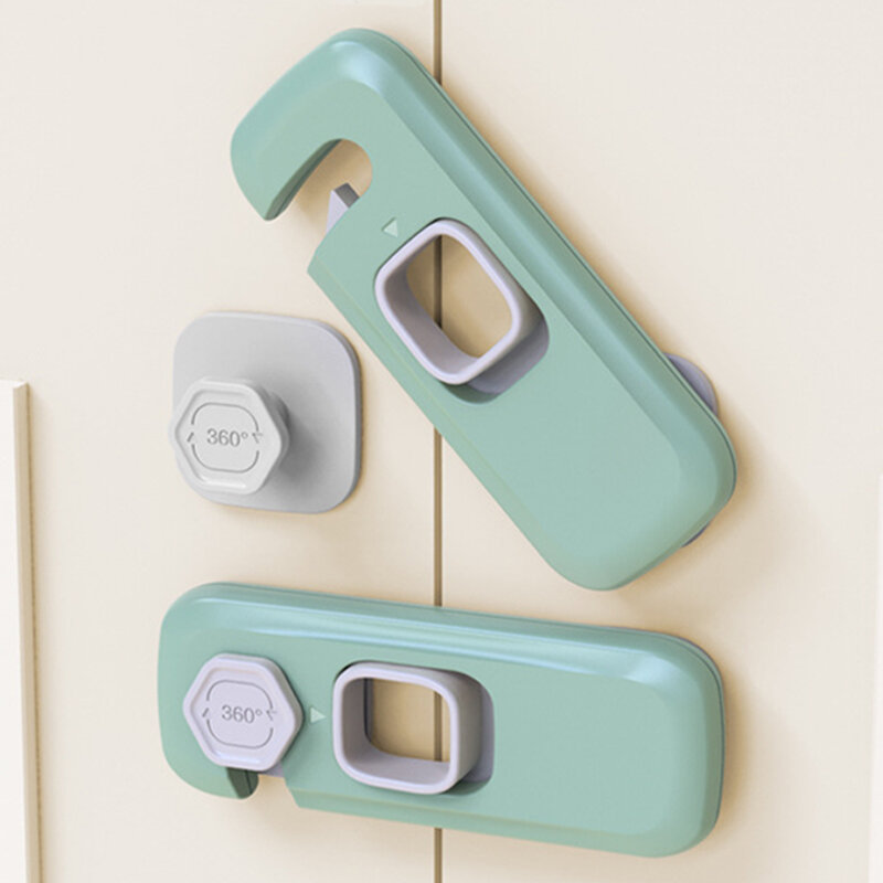 Children Safety Locks Cabinet Drawer Door Lock ABS Plastic Safe Latch Kids Anti-Pinch Hand Security Protection Buckle Baby Care