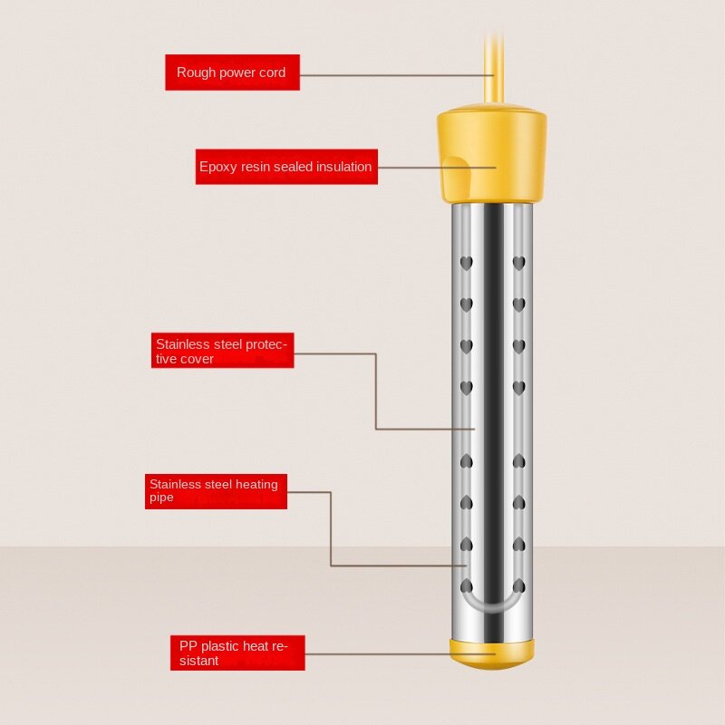 Aquecedor de água solar portátil para piscina, 2500W, Caldeira de aquecimento, Quente, Rápido, Desligado, Inteligente, Energia automática, Natação, Imersão em banheira