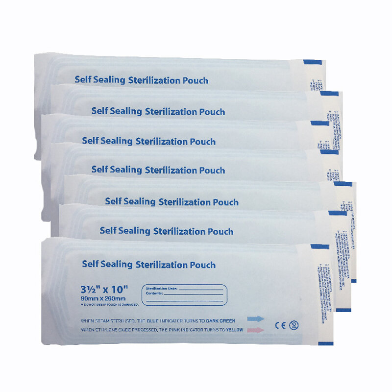 Pochette de stérilisation auto-scellante, sac de désinfection jetable de qualité médicale, emballage pour tatouage, accessoires pour ongles dentaires