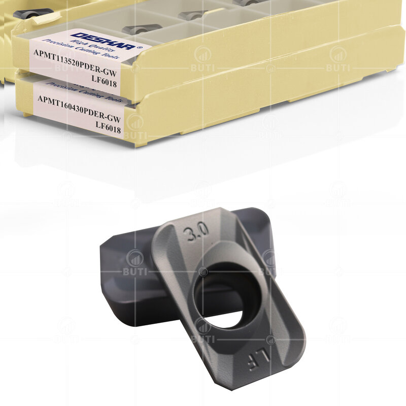 Deskar-cuchillas de fresado cuadradas para procesamiento de acero inoxidable, torno CNC 100% Original APMT113520PDER APMT160420/430PDER-GW LF6018