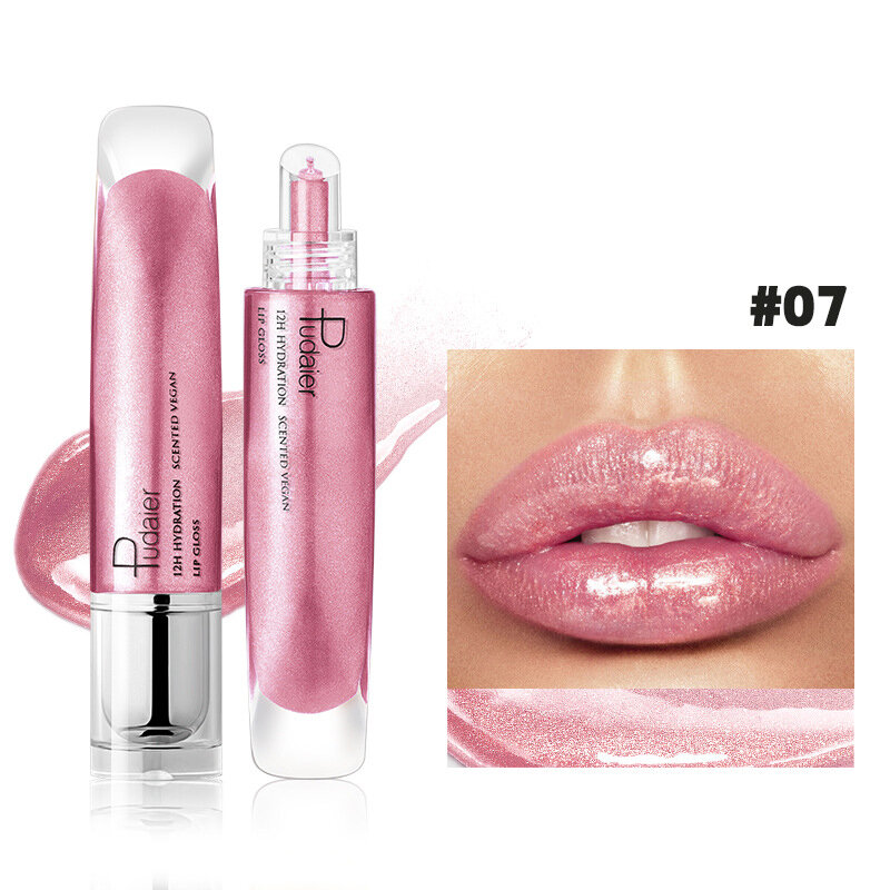 Moisturizing Translucent Glitter Red Nude Liquid Lipstick Waterproof Mirror Water Lip Gloss Shimmer Plumping Lip Makeup Cosmetic
