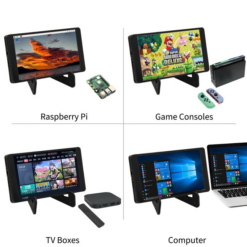 Écran LCD IPS HD pour Raspberry Pi 3 B +/4b Linux, Android et Windows, 5.5x1920, 1080 pouces