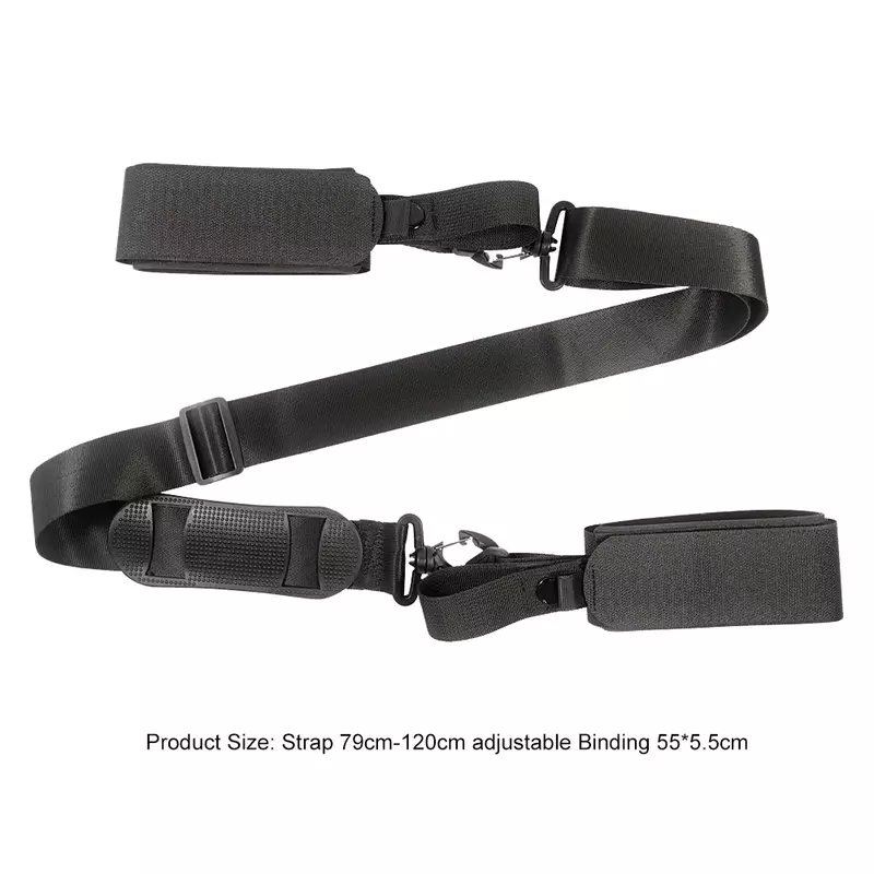 Nylon with Ant-Slip Pad Snowboard Straps Skiing Pole Carrier Handle Straps Snowboard Protect Pole Tie Outdoor Sports Accessories