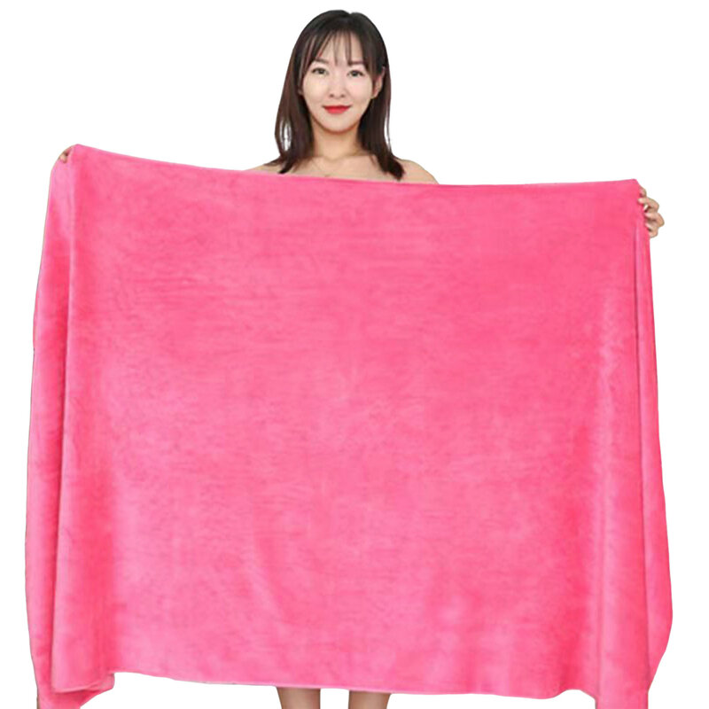 Soft Microfiber Absorbent Bath Towel Machine-washable Thickened Skin-friendly Bathroom Towels for Home Beauty Salon Bed Towels
