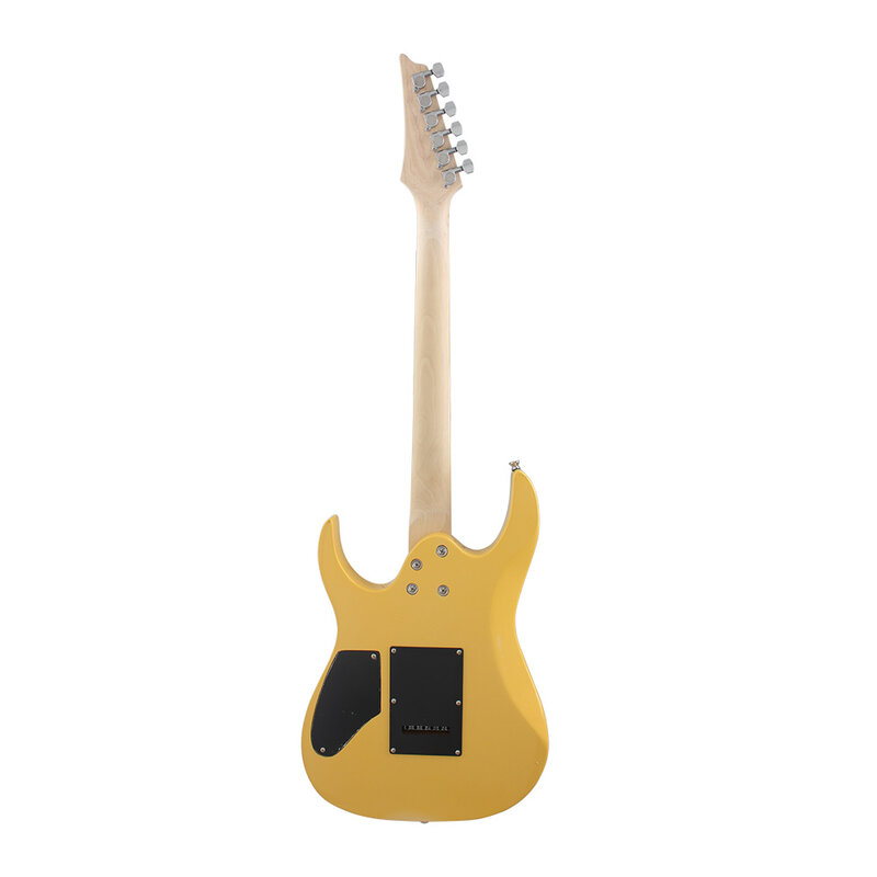 Irin gelb 24 Bünde E-Gitarre 6 Saiten Ahorn Body Neck Guitarra mit Taschen verstärker Tuner Capo Pick Reinigungs tuch Teile