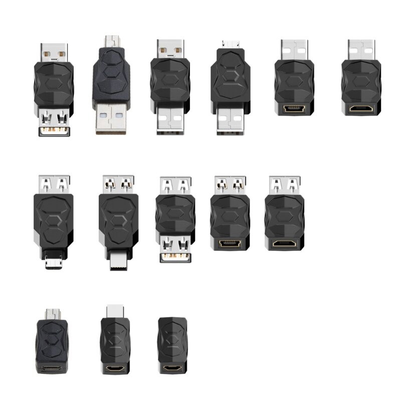 Adaptador convertidor USB MicroUSB/Mini USB macho adaptadores cambio USB