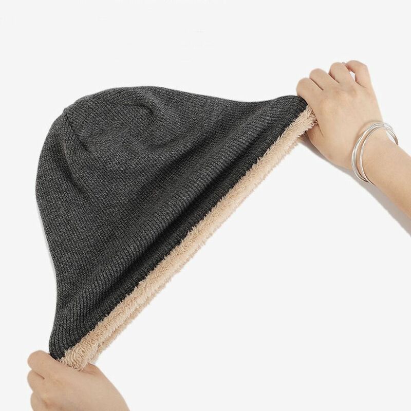 겨울 니트 양모 모자, 따뜻한 플러시 귀 보호 스카프, 귀 보호 모자, 야외 라이딩, 신제품
