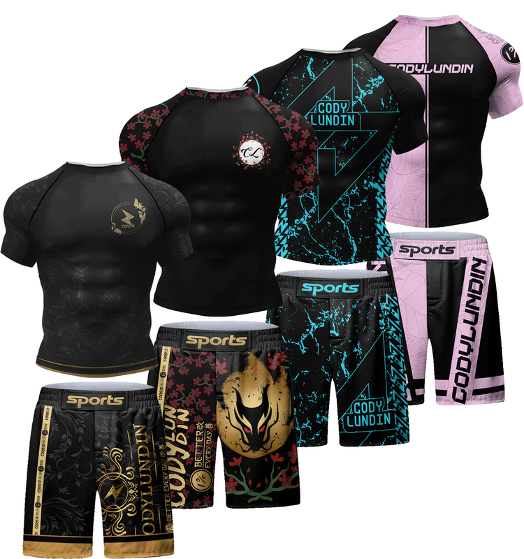 MMA agasalho masculino, camisas de Jiu-Jitsu, Muay Thai Shorts, apertado, brasileiro, Jiu-Jitsu Rashguard, impressão digital, roupas de ginástica, 2 em 1