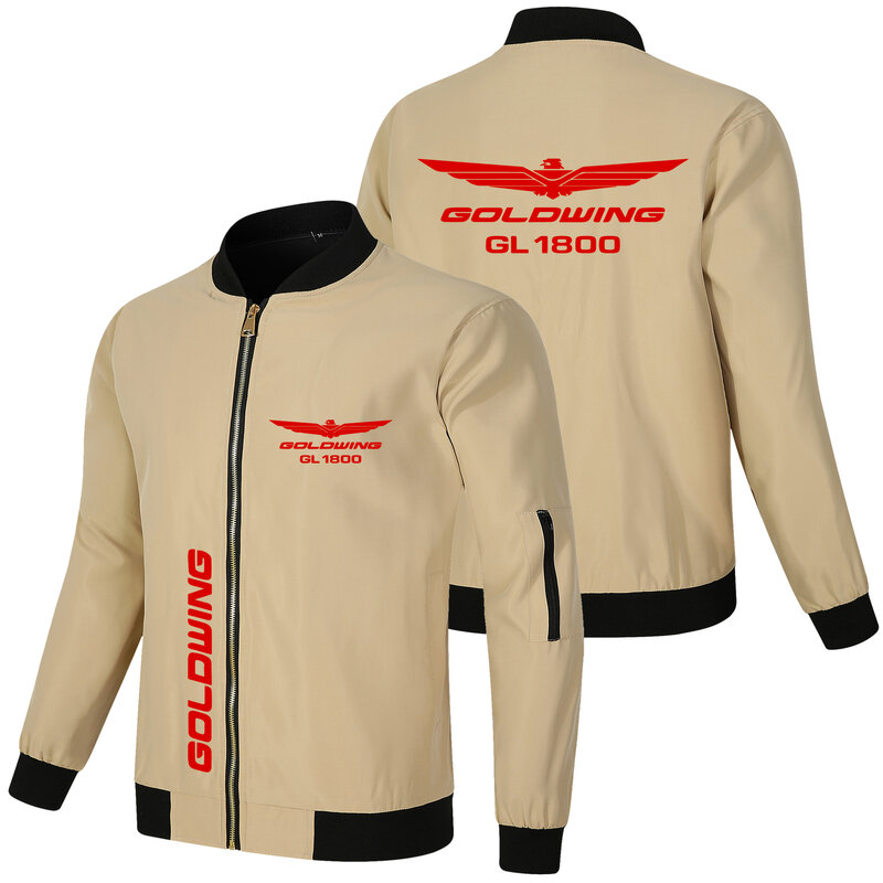 Chaqueta deportiva con logotipo de motocicleta para hombre, chaqueta informal, ala dorada, GL1800, nueva moda, primavera y otoño