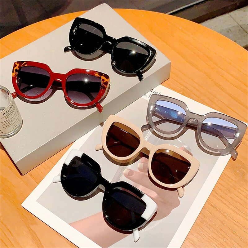 Lunettes de soleil œil de chat vintage pour femmes, lunettes de soleil miroir rétro, lunettes de conduite à la mode, marque de créateur