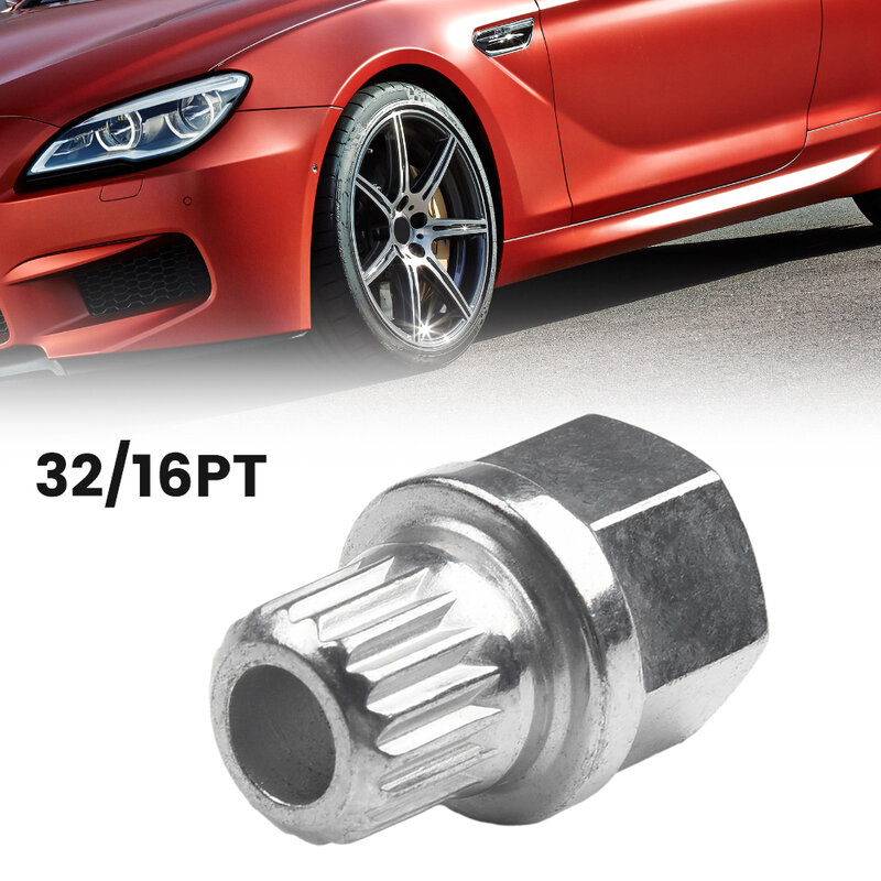 Tuerca de bloqueo de rueda antirrobo para BMW, Material duradero y a prueba de óxido, protección efectiva contra robo, 32/16PT