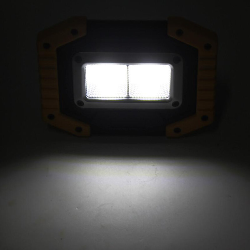Светодиодный портативный прожектор COB, супер яркий светодиодный фонарь, перезаряжаемый для наружной лампы 18650, аварийная работа