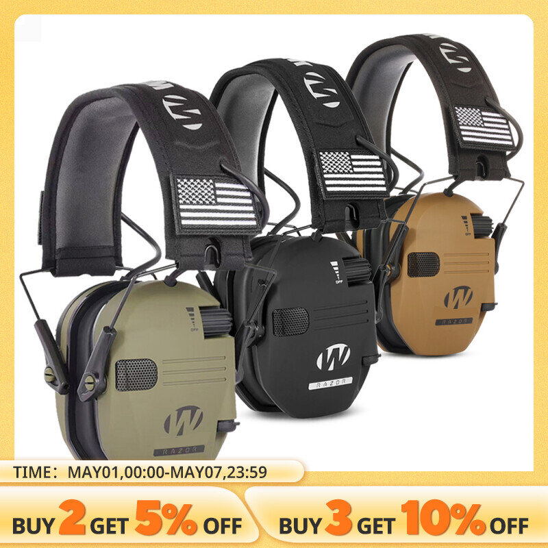 Original Military Tactical Electronic Shooting Earmuffs Outdoor Hunting Sound Pickup Noise Reduction Protection Hearing Headset