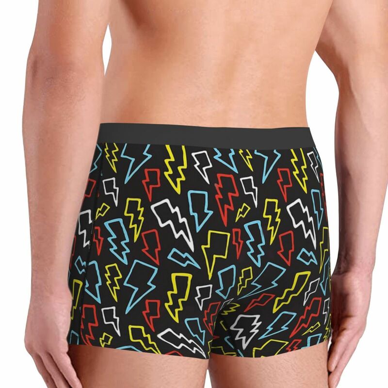 Colorful Thunder Bolts Underpants Cotton Panties Male Underwear Ventilate Shorts Boxer Briefs