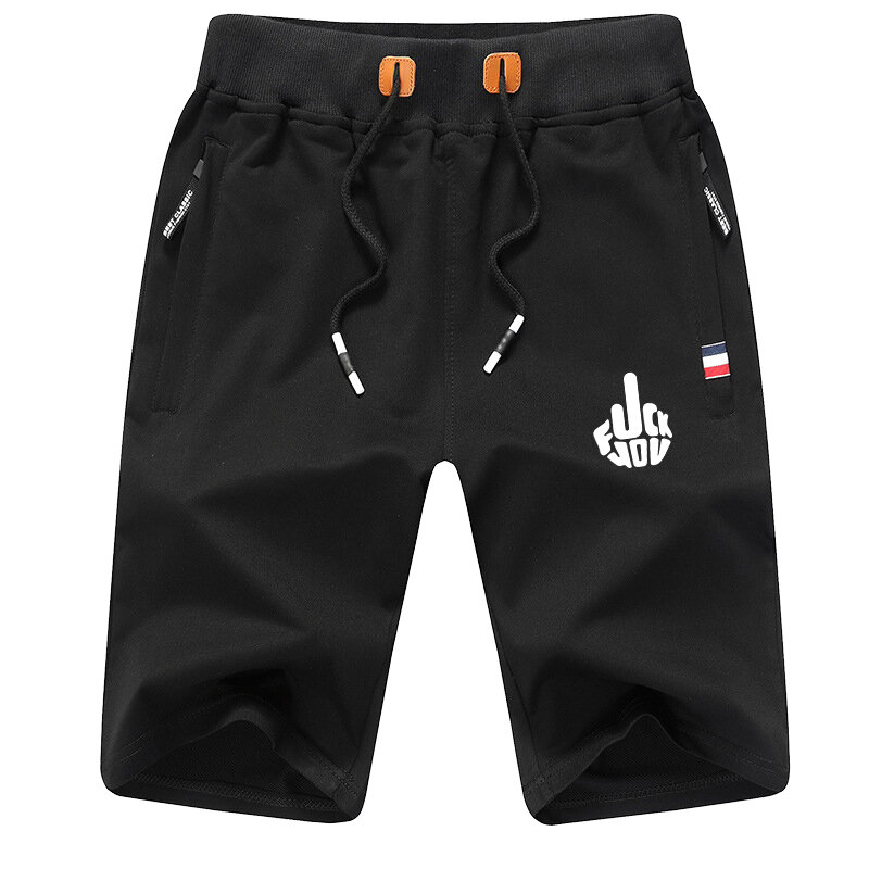 Summer Men's Shorts Casual Sports Jogger Cotton Drawstring Shorts with Zipper Pockets Plus Size S-4XL