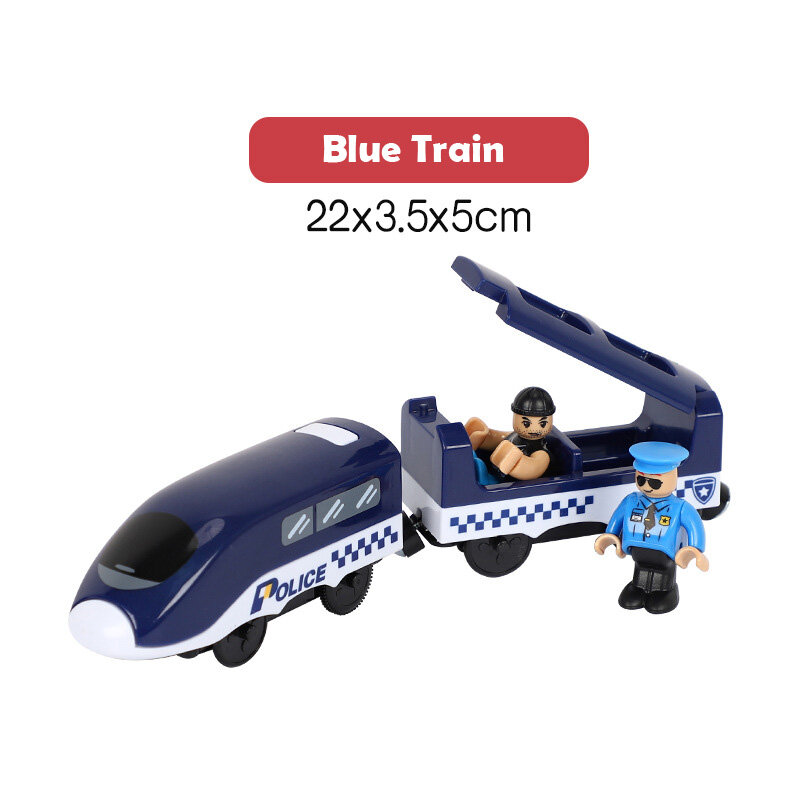 Kereta Listrik Mainan Rel Kereta Api Kendaraan Suara Lokomotif Magnetik Kereta Cocok untuk Semua Merek Trek Kayu Mainan untuk Anak-anak