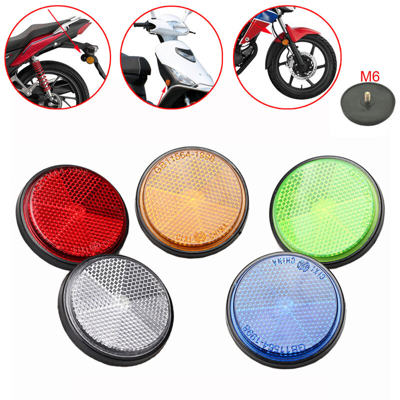 1 X Round Reflector Car Truck Motorcycle Night Reflector Refractive Light Components Scooter Dirt Bike Motorcycle Accessories