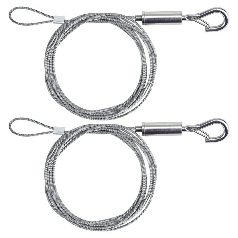 5 Piece Picture Hanging Wire Kit Silver Stainless Steel 2M X Φ1.5Mm With Wire Adjustable Hook And Rail Moulding Hook