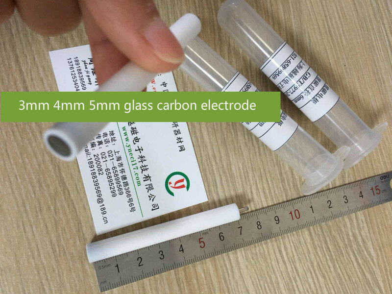 Elettrodo di carbonio Glassy, elettrodo di lavoro, elettrodo di carbonio glassy 3mm / 4mm/5mm. Vetro importato carbonio