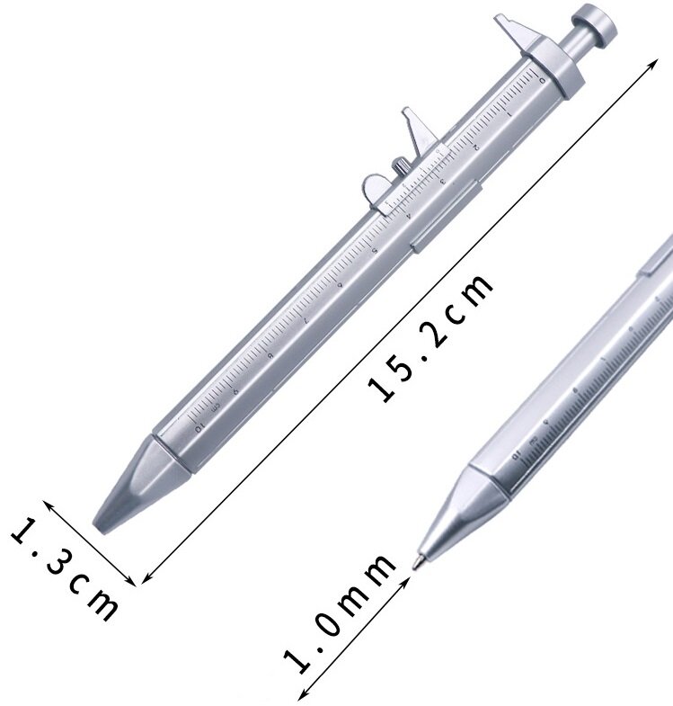 Caneta multifunções Caliper Ball Point 0.5mm caneta esferográfica Caneta Tinta Gel Vernier Caliper Roller Ball Pen Criatividade Papelaria