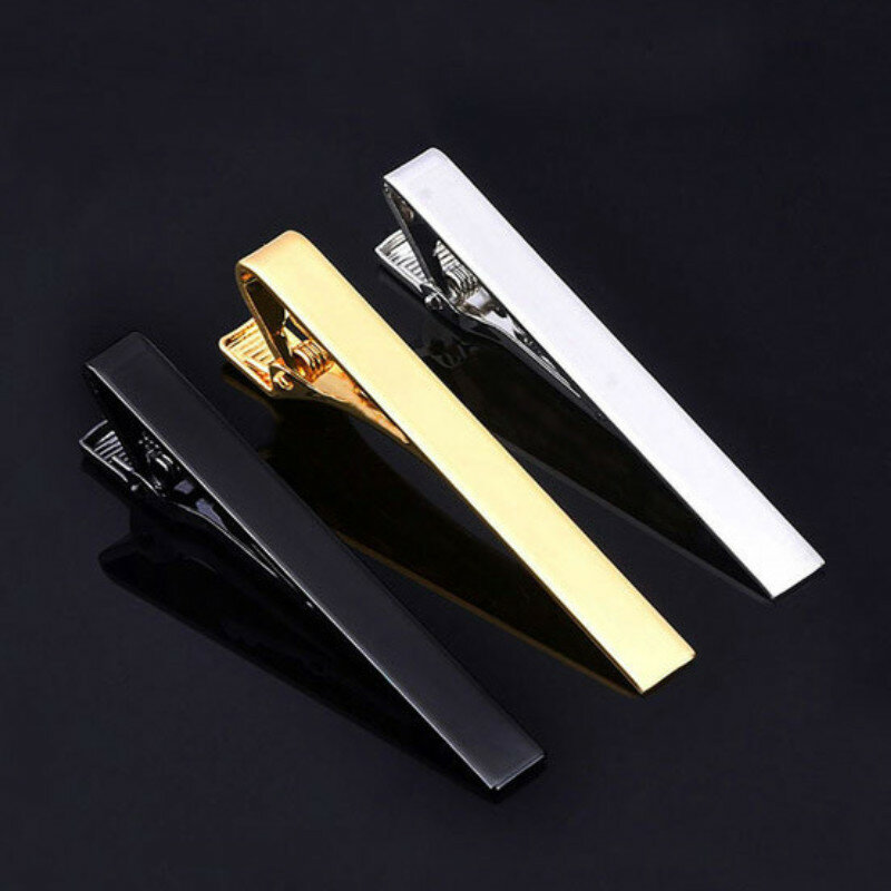 Clipe de gravata para homens de metal simples barra de cobre fecho prático gravata acessórios moda mens classic tie clips braçadeira pin jóias