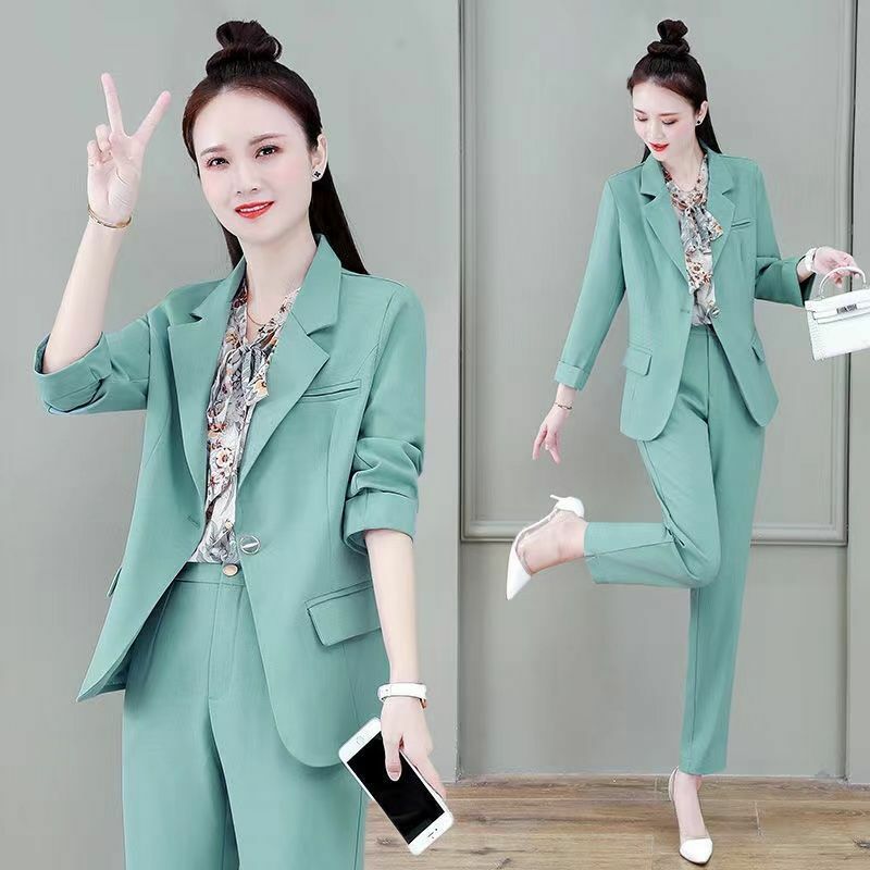 2024 Spring Korean Edition New Suit Three Piece Set High End Slimming and Aging Reducing Fashion Workwear