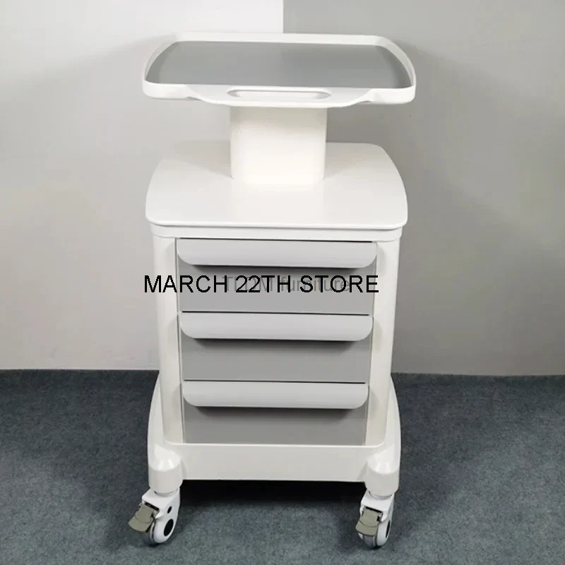Mobile Storage Cart Dental Clinic Beauty Instrument Tool Trolley Bracket Dental Scanner Cart Storage Auxiliary Cart with Wheels