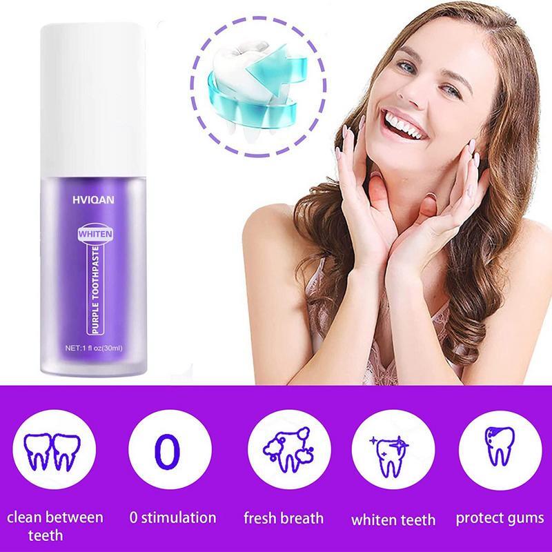 Toothpaste Teeth White Gel 30ml Color Corrector Correct Yellow Teeth Teeth Cleaning Stain Removal Toothpaste
