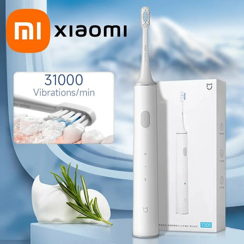 XIAOMI MIJIA Sonic spazzolino elettrico T300 UV IPX7 impermeabile Smart Brush sbiancamento dei denti detergente per l'igiene orale senza fili